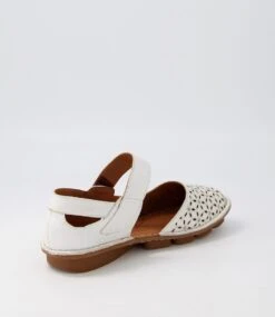 Lahilan White Leather Flat Shoes 9 Lahilan White Leather Flat Shoes -Lynx Shoes Shop CF11943WHILE 4