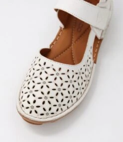 Lahilan White Leather Flat Shoes 10 Lahilan White Leather Flat Shoes -Lynx Shoes Shop CF11943WHILE 5