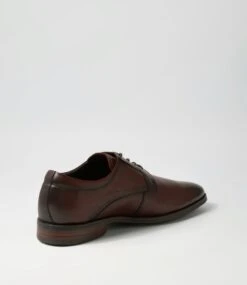 Velocity Brown Leather Lace Up Flats -Lynx Shoes Shop CF11944BROLE 4