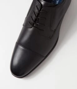 Validity Black Leather Lace Up Flats 10 Validity Black Leather Lace Up Flats -Lynx Shoes Shop CF11946BLALE 5