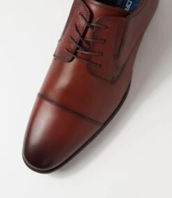 Validity Tan Leather Lace Up Flats -Lynx Shoes Shop CF11946TANLE 5