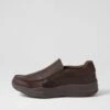 Yebo Brown Crazyhorse Leather Flat Shoes