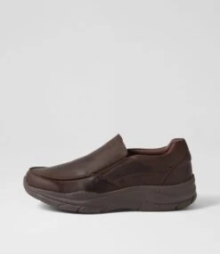 Yebo Brown Crazyhorse Leather Flat Shoes