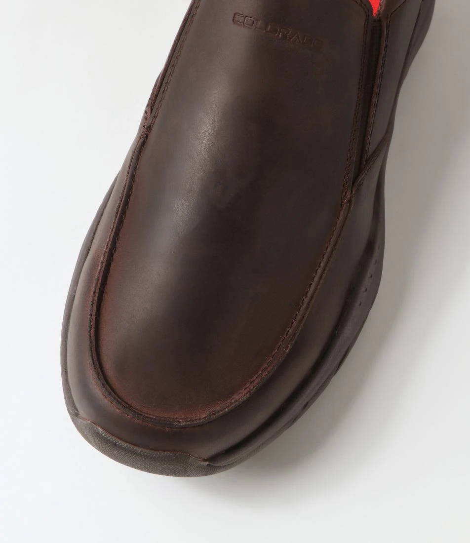 Yebo Brown Crazyhorse Leather Flat Shoes 6 Yebo Brown Crazyhorse Leather Flat Shoes - Image 4