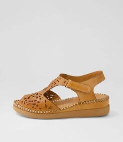 Bronby Tan Leather Sandals
