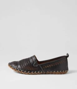 Nariza Black Leather Loafers