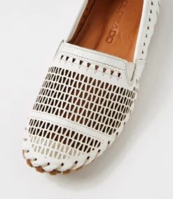 Nariza White Leather Loafers -Lynx Shoes Shop CF11954WHILE 5