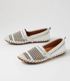 Nariza White Leather Loafers -Lynx Shoes Shop CF11954WHILE 6