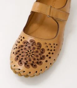 Nimia Tan Leather Mary Janes -Lynx Shoes Shop CF11956TANLE 5