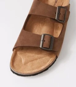 Kirah Choc Nubuck Slides -Lynx Shoes Shop CF11996E91AG 5