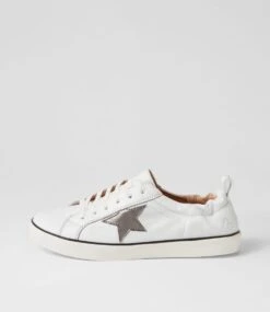 Epicos White Silver Leather Sneakers