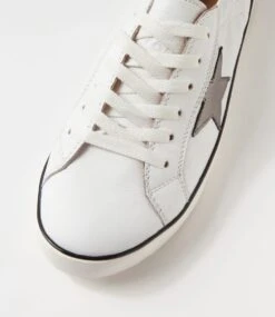 Epicos White Silver Leather Sneakers -Lynx Shoes Shop CF12023W95LE 5