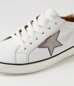 Epicos White Silver Leather Sneakers -Lynx Shoes Shop CF12023W95LE 6