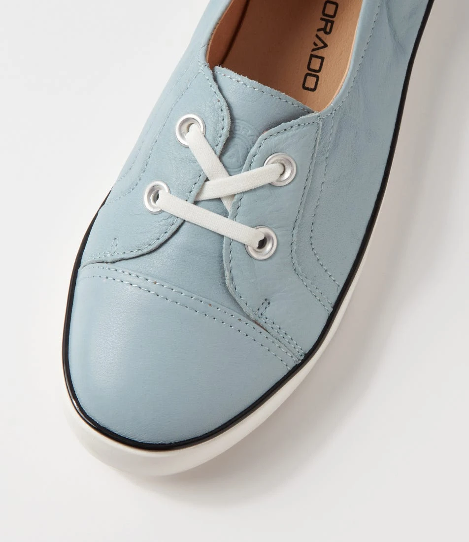 Empath Pale Blue Leather Sneakers 6 Empath Pale Blue Leather Sneakers - Image 4