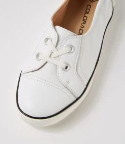 Empath White Leather Sneakers -Lynx Shoes Shop CF12026WHILE 5