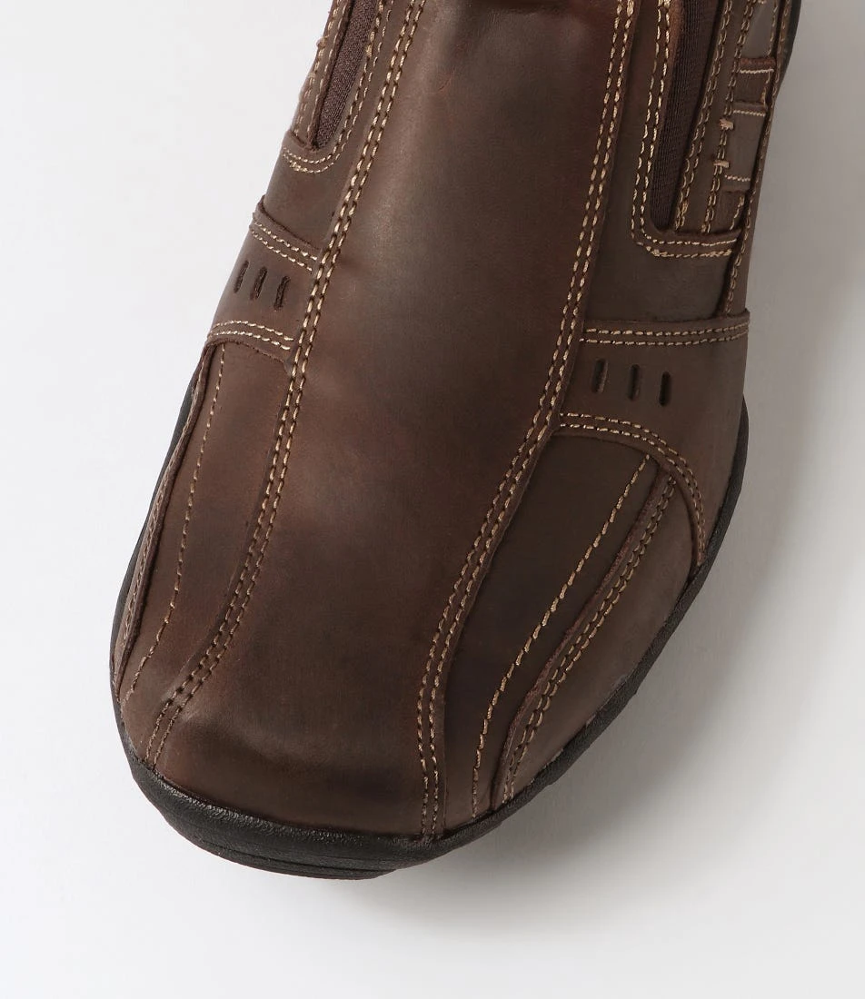 Atari Brown Crazyhorse Leather Flat Shoes 6 Atari Brown Crazyhorse Leather Flat Shoes - Image 4