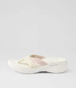 Tessa Natural White Knit Sandals