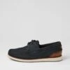 Times Navy Nubuck Boat Shoes