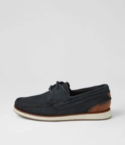Times Navy Nubuck Boat Shoes