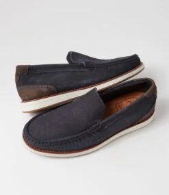 Timex Navy Nubuck Flat Shoes -Lynx Shoes Shop CF12039DBYAG 6