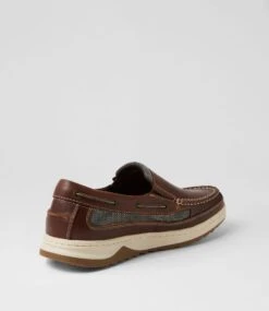 Gully Dark Brown Pull Up Leather Flat Shoes -Lynx Shoes Shop CF12041E255Y 4