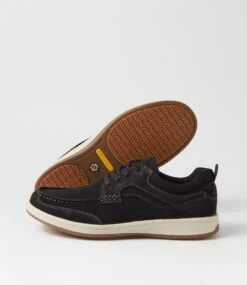 Ceylon Black Nubuck Lace Up Flats -Lynx Shoes Shop CF12053BLAAG 6