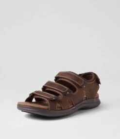 Ivan Brown Crazyhorse Leather Sandals -Lynx Shoes Shop CF12059BROQB 3