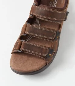 Ivan Brown Crazyhorse Leather Sandals -Lynx Shoes Shop CF12059BROQB 5