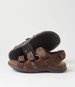 Ivan Brown Crazyhorse Leather Sandals -Lynx Shoes Shop CF12059BROQB 6