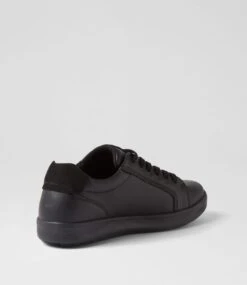Neterman Black Full Grain Leather Sneakers -Lynx Shoes Shop CF12065BLAV1 4