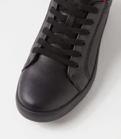 Neterman Black Full Grain Leather Sneakers -Lynx Shoes Shop CF12065BLAV1 5