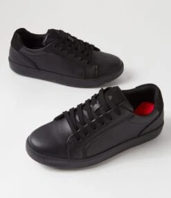Neterman Black Full Grain Leather Sneakers -Lynx Shoes Shop CF12065BLAV1 6