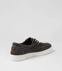 Anders Charcoal Washed Canvas Sneakers -Lynx Shoes Shop CF12069G163Q 4