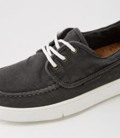 Anders Charcoal Washed Canvas Sneakers -Lynx Shoes Shop CF12069G163Q 6