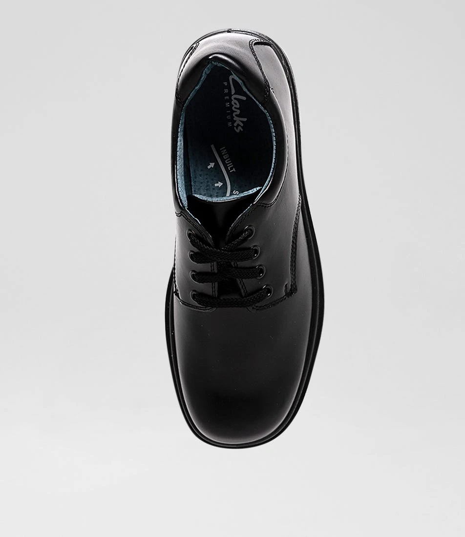 Clarks Daytona Snr E Blk Leather 7 Clarks Daytona Snr E Blk Leather - Image 5