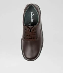 Clarks Daytona Snr E Brn Leather -Lynx Shoes Shop CK10246BROLE 6