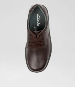 Clarks Daytona Yth E Brn Leather -Lynx Shoes Shop CK10301BROLE 6
