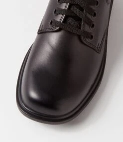 Clarks Daytona Jnr G Black Lace Up Flats -Lynx Shoes Shop CK10378BLASM 5