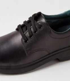 Clarks Daytona Jnr G Black Lace Up Flats -Lynx Shoes Shop CK10378BLASM 6