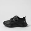 Clarks Hustle Jnr Adj E Black Sneakers