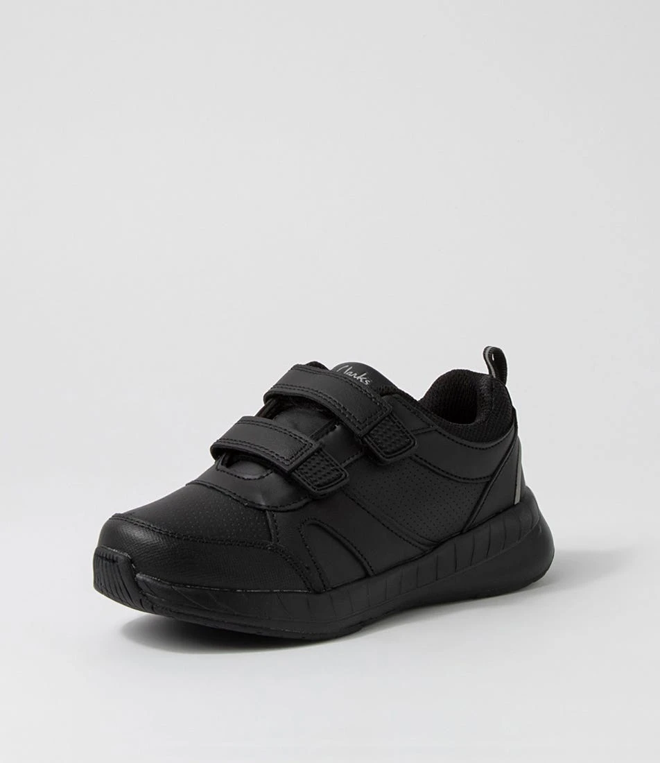 Clarks Hustle Jnr Adj E Black Sneakers 4 Clarks Hustle Jnr Adj E Black Sneakers - Image 2