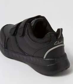 Clarks Hustle Jnr Adj E Black Sneakers 11 Clarks Hustle Jnr Adj E Black Sneakers -Lynx Shoes Shop CK10445BLALE 6