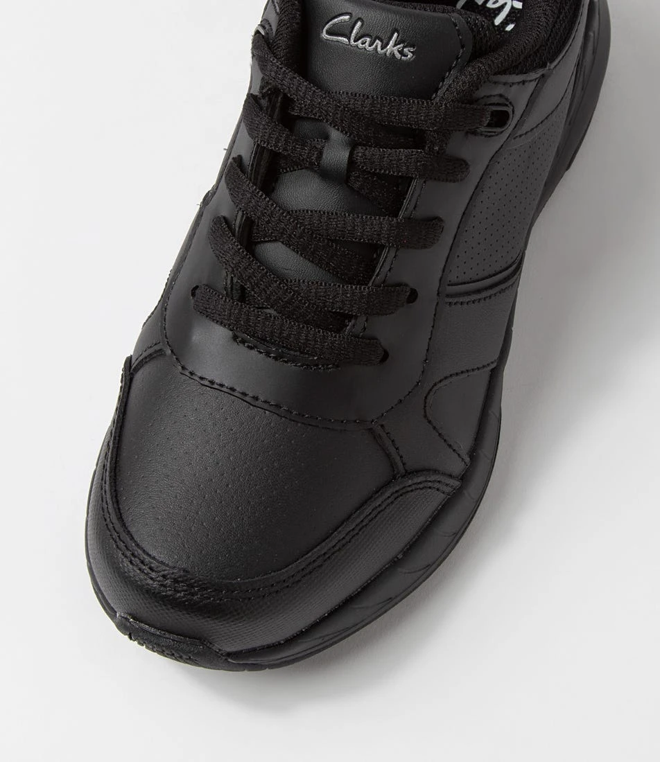 Clarks Happen Jnr Lace E Black Sneakers 6 Clarks Happen Jnr Lace E Black Sneakers - Image 4