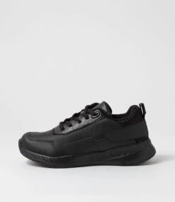 Clarks Hero Jnr Lace E Mc Black Synthetic Leather Sneakers