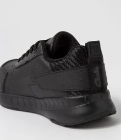 Clarks Hero Jnr Lace E Mc Black Synthetic Leather Sneakers -Lynx Shoes Shop CK10448BLALE 6