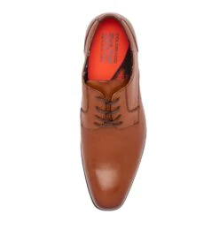 Astral Cognac Leather Lace Up Flats -Lynx Shoes Shop CV10003T07LE 6