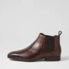 Alpha Dark Brown Leather Chelsea Boots