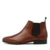 Alpha Cognac Leather Chelsea Boots