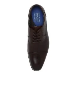 Azzure Dark Brown Leather Lace Up Flats -Lynx Shoes Shop CV10005E25LE 6