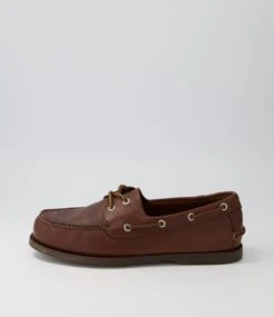 Anchor Rust Leather Boat Shoes
